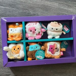 Purple and Orange Stuffed Animals Plush Toy Set